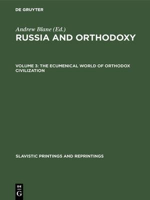 cover image of The ecumenical world of Orthodox civilization